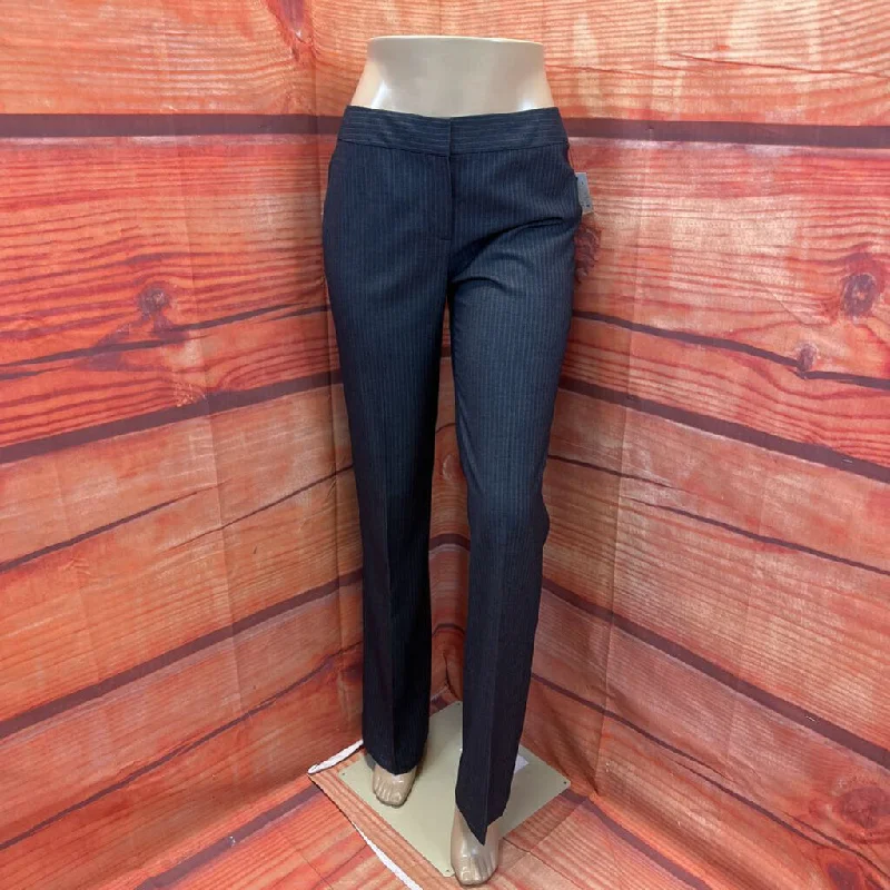 NWT TAHARI GRAY PIN STRIPED PANTS SIZE 6 TCC Modern Stretch Trousers