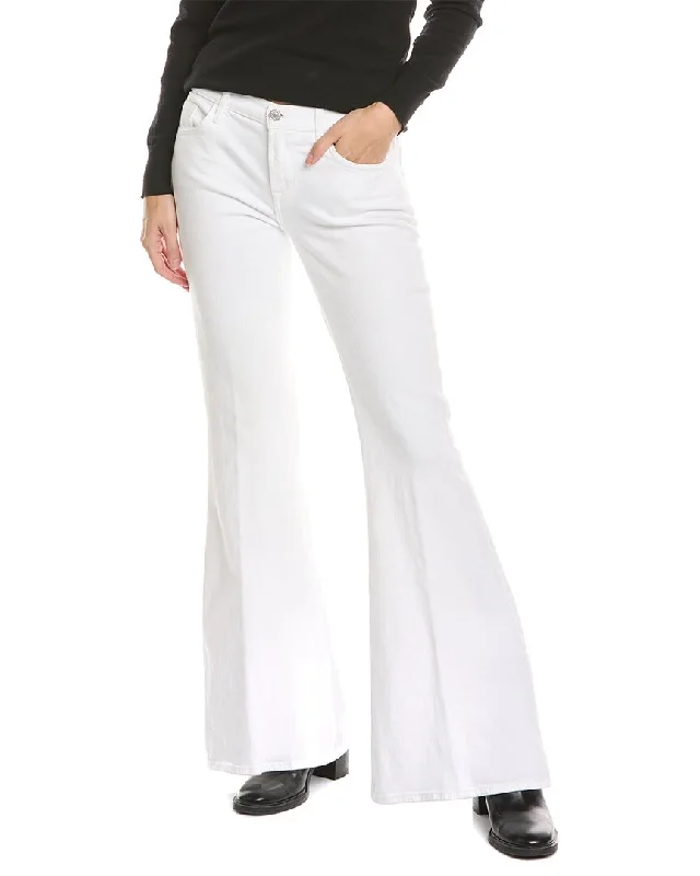 7 For All Mankind Brilliant White Low-Rise Flare Jean