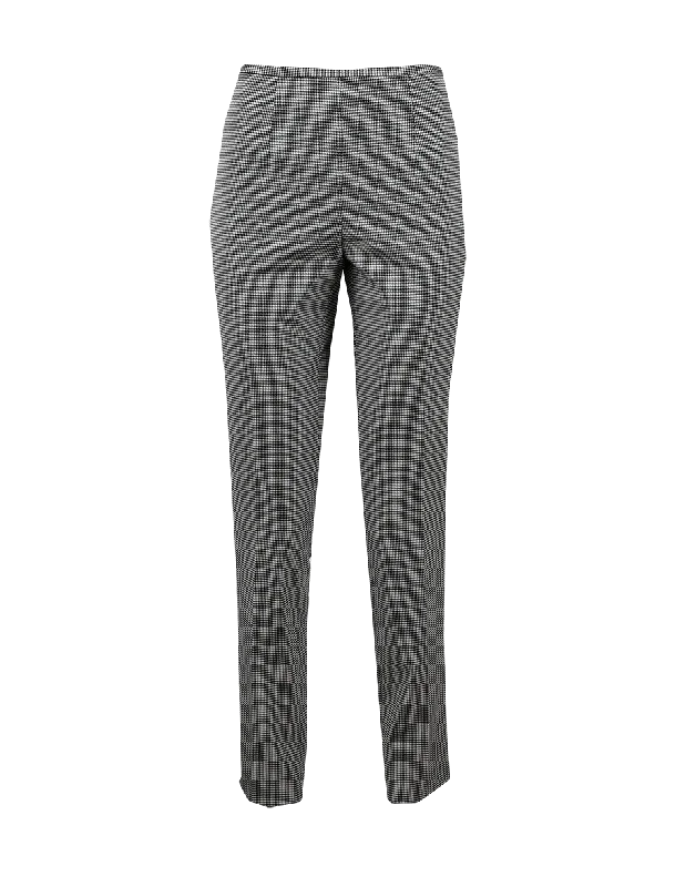 Dogtooth Print Pant Modern Stretch Trousers