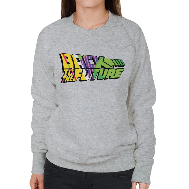 Back To The Future Striped Colourful Logo Women's Sweatshirt