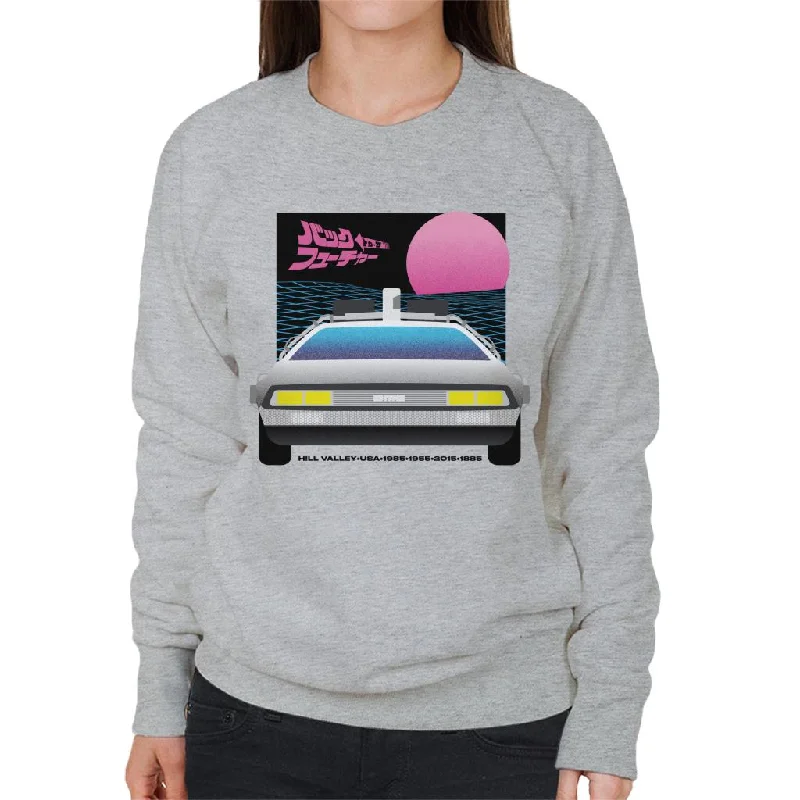 Back to the Future Delorean Sunset Women's Sweatshirt