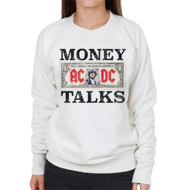 AC/DC Dollar Bill Money Talks Women's Sweatshirt