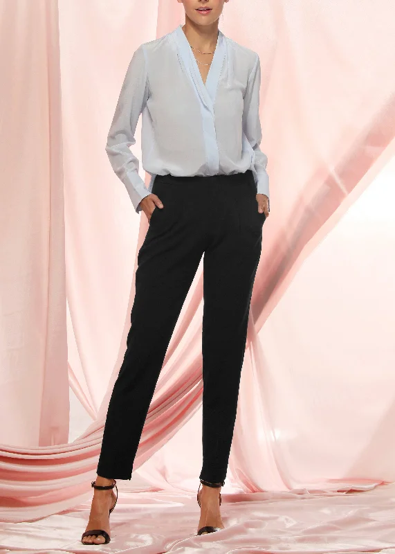 Slim Fit Pants In Black Comfortable Denim Leggings