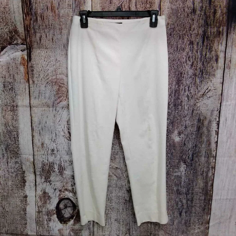 ST JOHN IVORY STRETCH PANT SIZE 2 TCC Comfy Zip-Up Pants