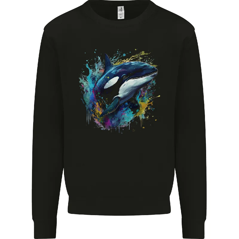 A Colourful Orca Killer Whale Mens Sweatshirt Jumper