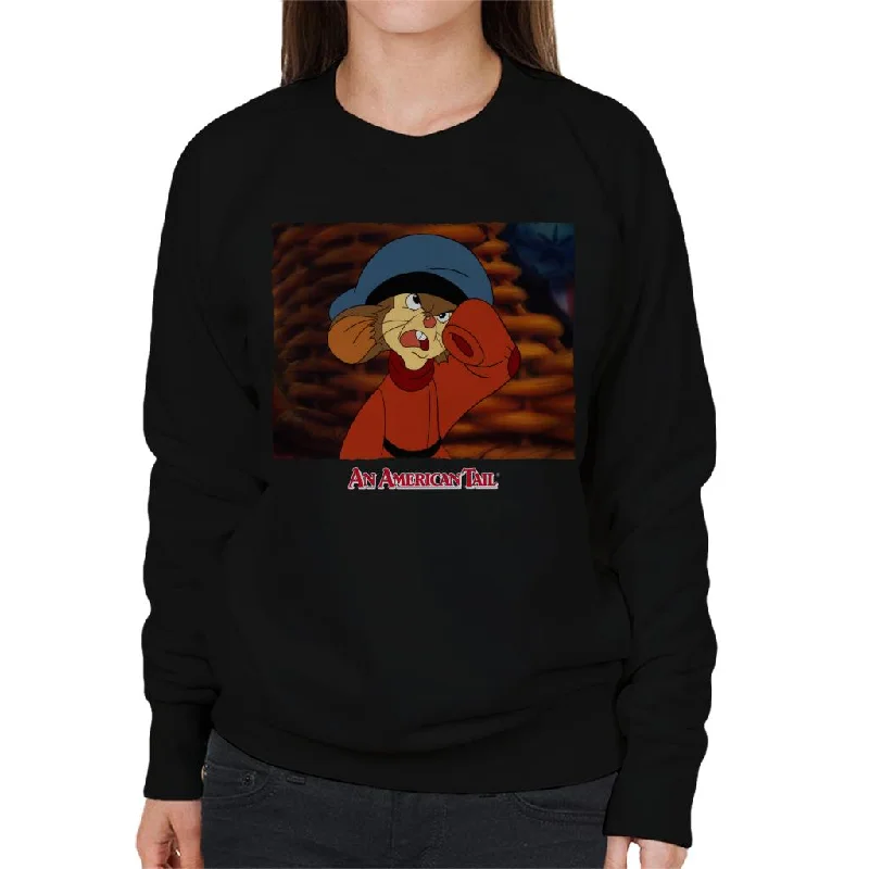 An American Tail Fievel Angry Women's Sweatshirt