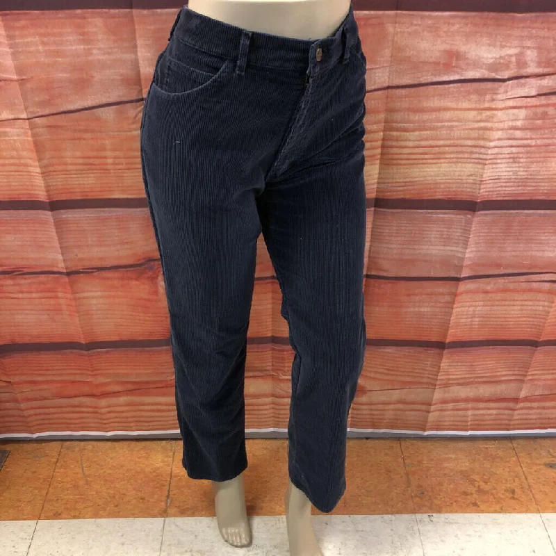 VNTG LL BEAN BLUE CORDUROY PANTS SIZE 12 TCC Comfortable Denim Leggings