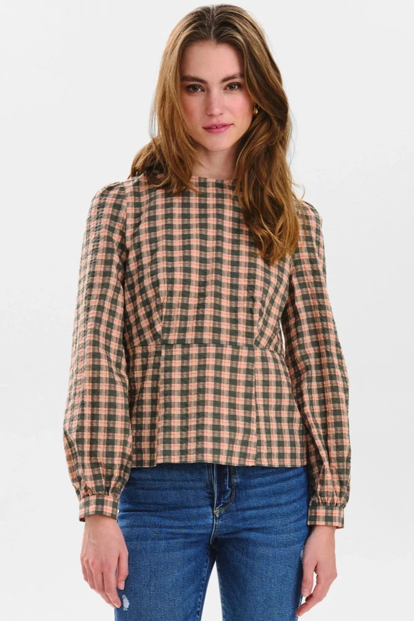 Jada Check Blouse Tuscany