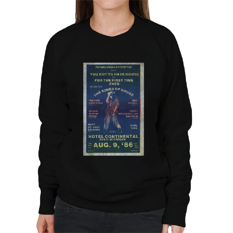 DJ International Kings Of House '86 Poster Women's Sweatshirt