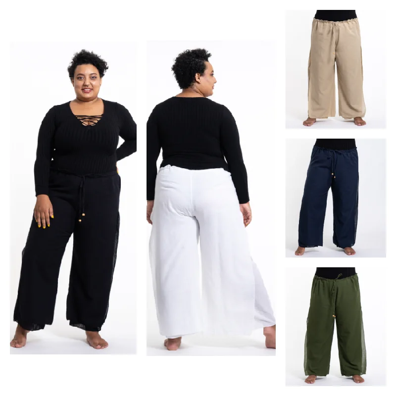 Assorted set of 5 Plus Size Women's Thai Harem Double Layers Palazzo Pants Casual Wide Pants Assorted set of 5 Plus Size Women's Thai Harem Double Layers Palazzo Pants Casual Wide Pants