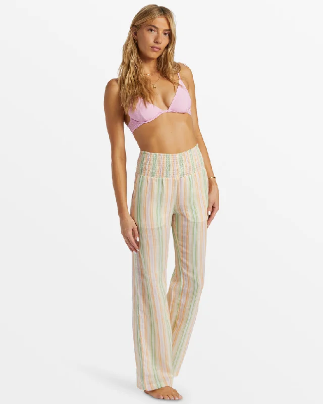 Billabong New Waves 2 Pants-Sweet Pink Comfortable Denim Leggings