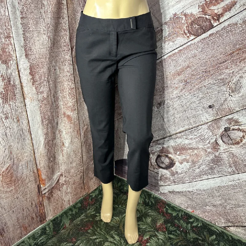 WHBM BLACK PERFECT FORM BUCKLE PANTS SIZE 6 D2C Soft Stretch Pants