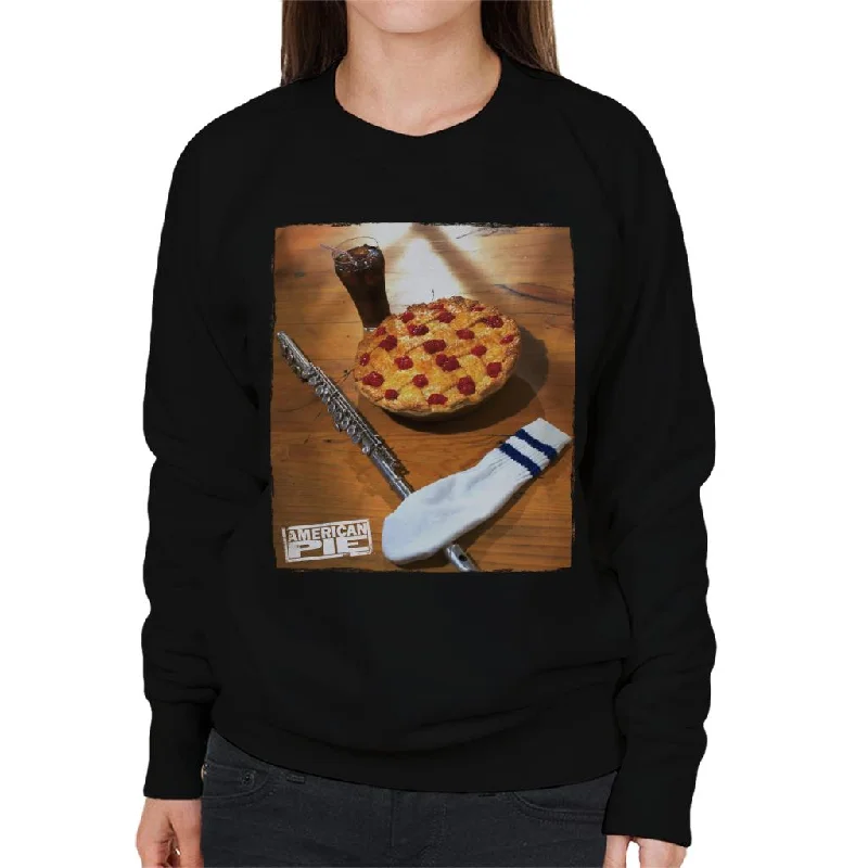 American Pie Flute Sock And Pie Women's Sweatshirt