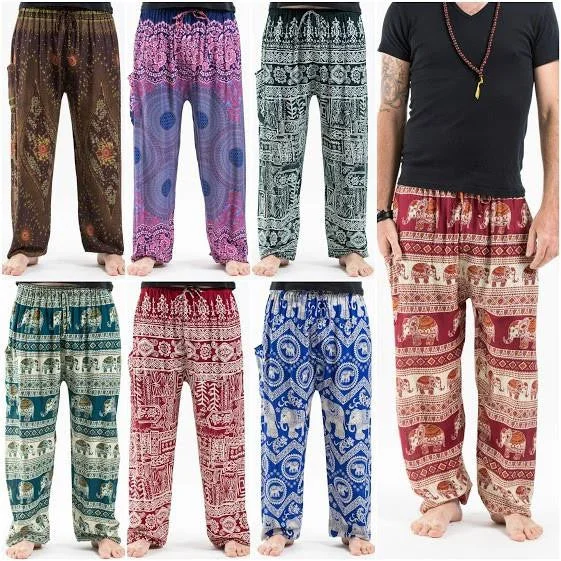 Assorted set of 5 Thai Drawstring High Crotch Harem Pants BEST SELLER Comfortable Cargo Pants Assorted set of 5 Thai Drawstring High Crotch Harem Pants BEST SELLER Comfortable Cargo Pants