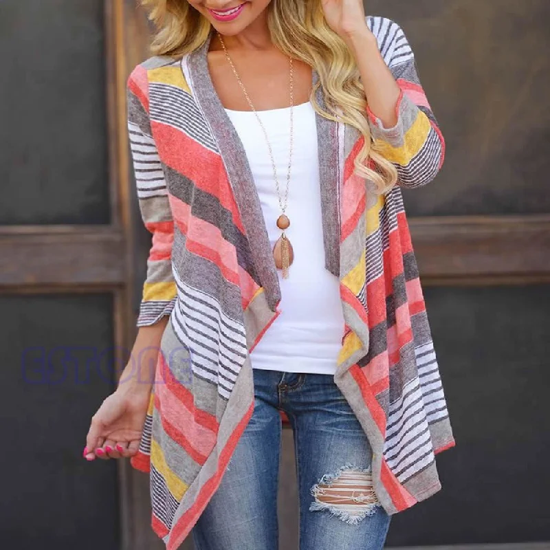 Boho Womens Cardigan Loose Sweater Outwear Knitted Jacket