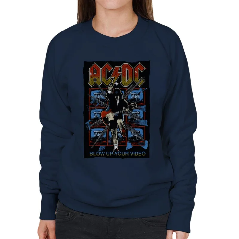 AC/DC Angus Young Blow Up Your Video Women's Sweatshirt