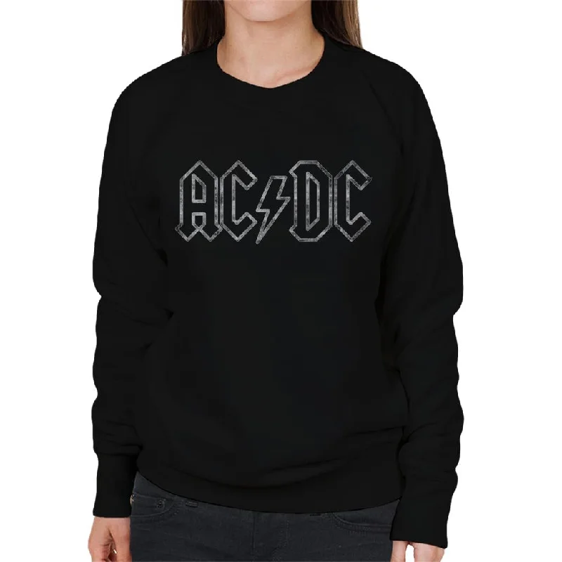 AC/DC Jagged Silver Logo Women's Sweatshirt