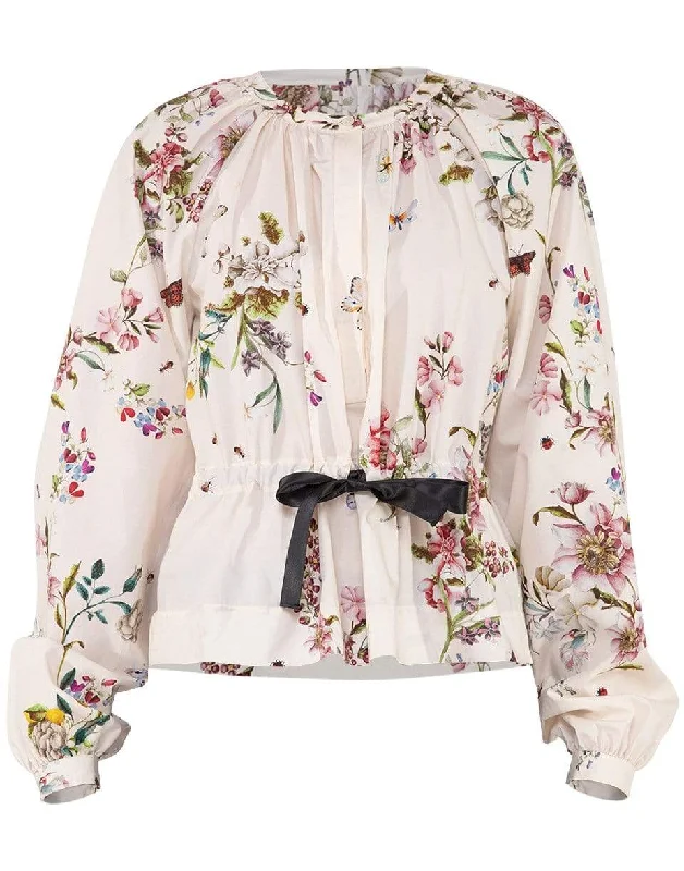 Popeline Flower Print Blouse