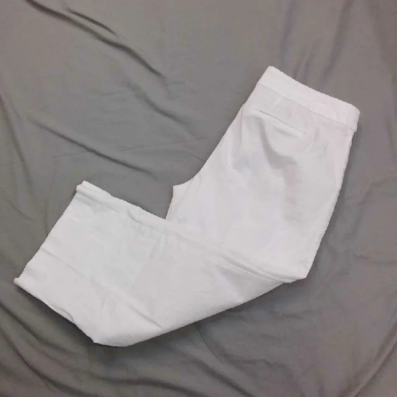 TALBOTS WHITE W GOLD BUTTON PANTS SIZE 8 TCC Classic Flared Pants