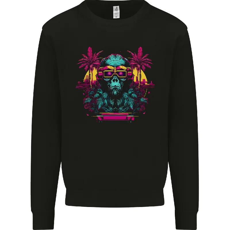 A Cyberpunk Monkey Mens Sweatshirt Jumper