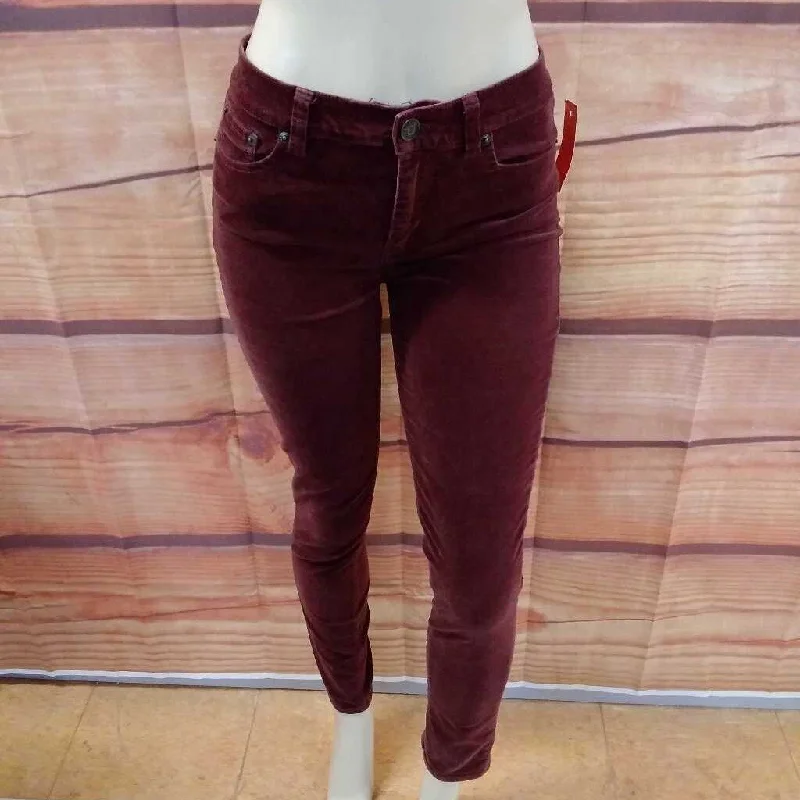 J CREW STRETCH MAROON PANTS SIZE 29/8 TCC Casual Yoga Pants