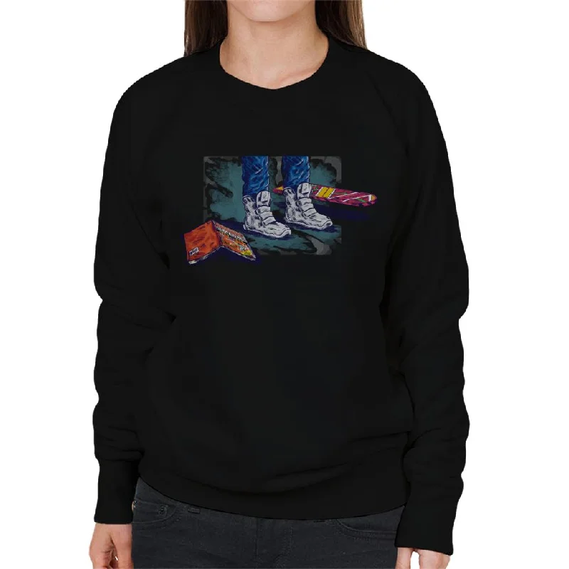 Back to the Future Marty Shoes Board And Comic Women's Sweatshirt