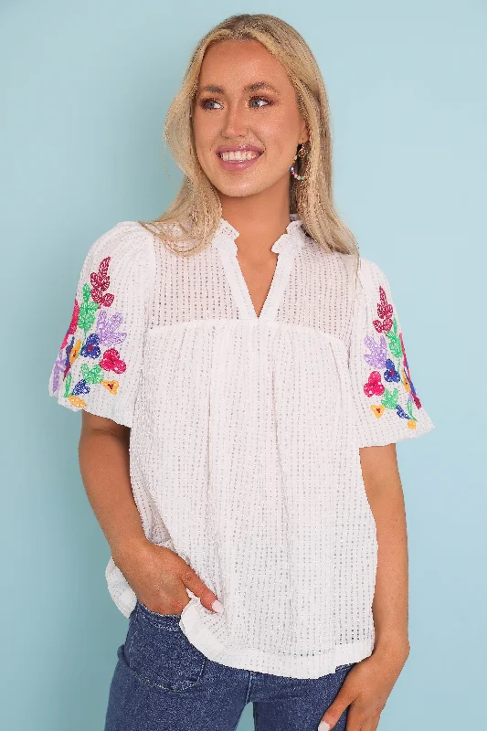 RESTOCK: Blossoming Into More Blouse-White