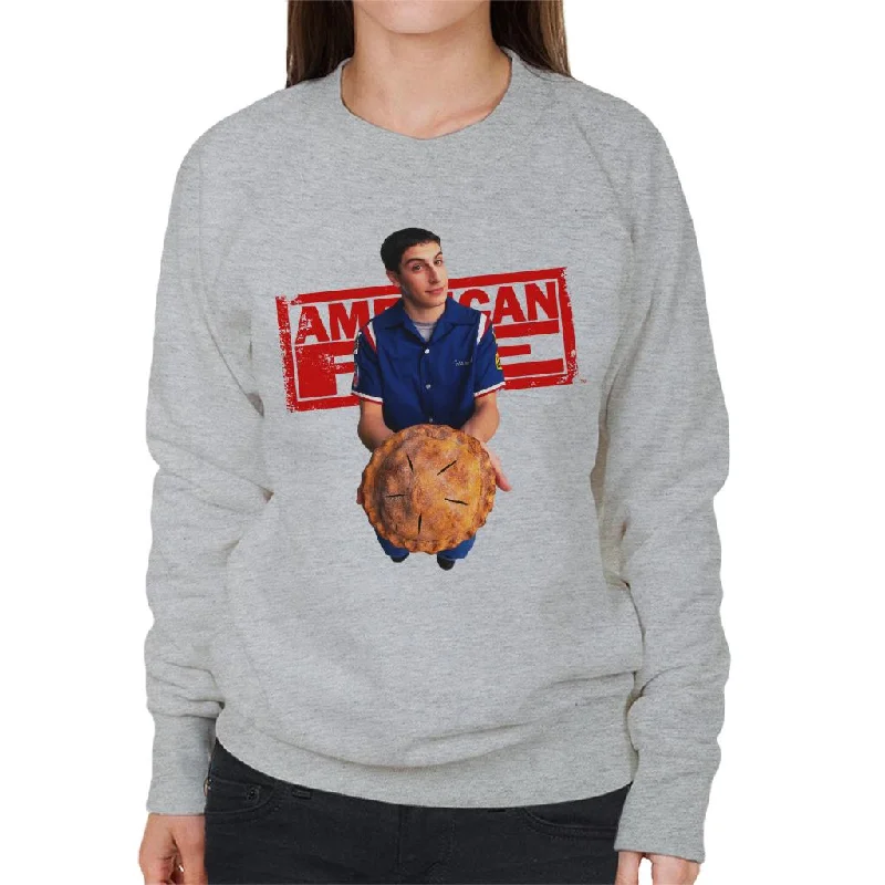 American Pie Jim Holding Pie Women's Sweatshirt