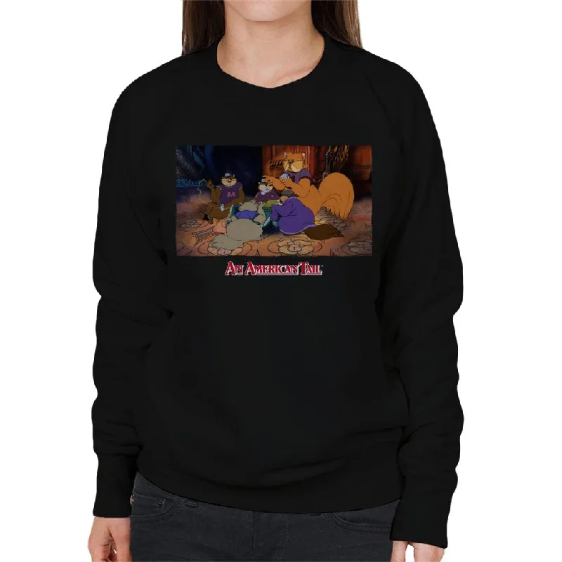 An American Tail Tiger Playing Cards Women's Sweatshirt