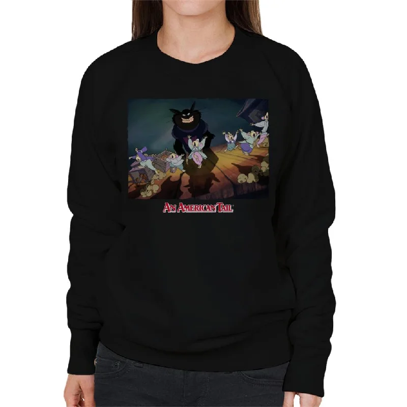 An American Tail Cossack Cats Looming Women's Sweatshirt