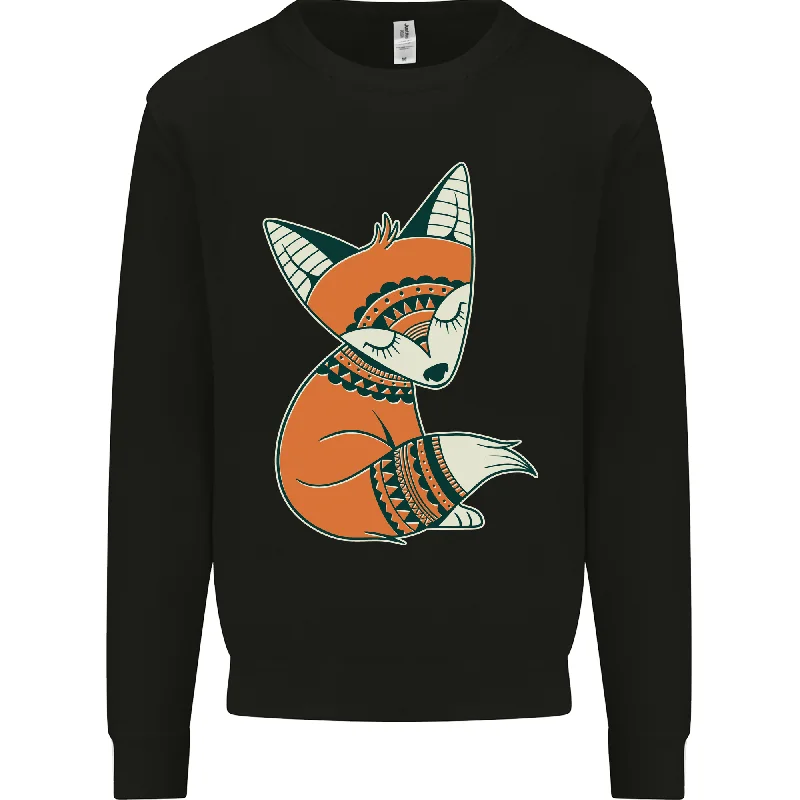 A Cute Tribal Fox Mens Sweatshirt Jumper