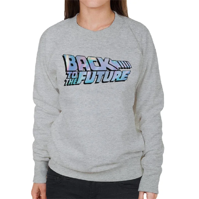 Back to the Future Pink Gradient Logo Women's Sweatshirt