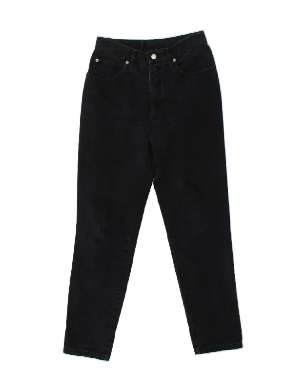 FENDI Womens Tapered Jeans W30 L29 Black Cotton