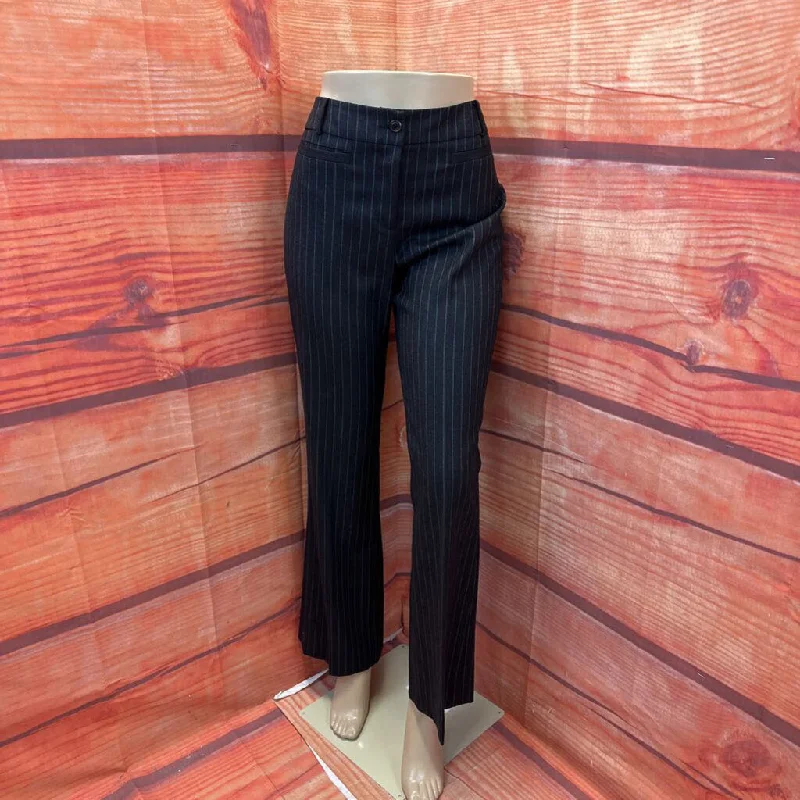 CARLISLE BLACK STRIPED PANTS SIZE 8 TCC Comfortable Fleece Pants