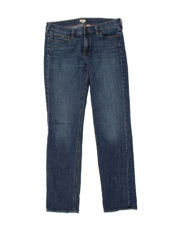 J. CREW Womens Straight Jeans W30 L30 Blue Cotton