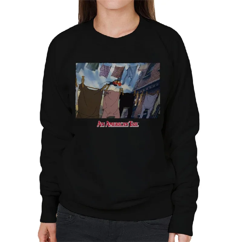 An American Tail Fievel Running On Rope Women's Sweatshirt