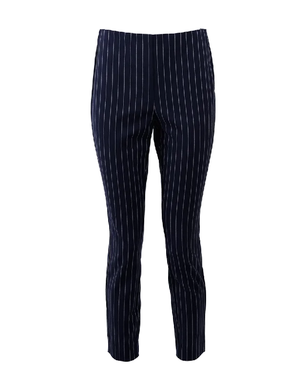 Simone Pinstripe Pant Slim-Fit Khaki Pants