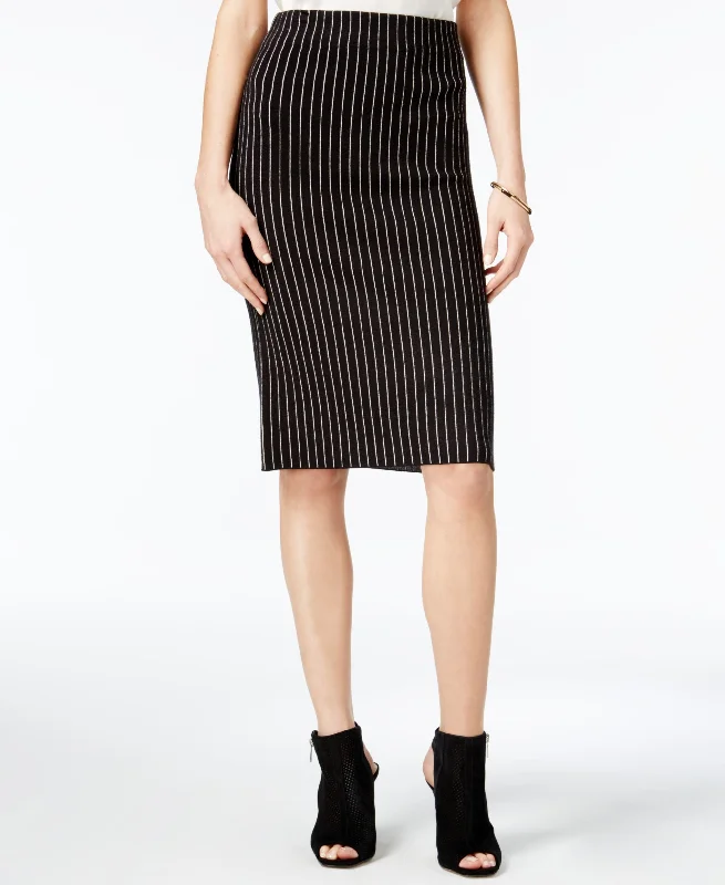 BAR III Striped Sweater Pencil Skirt