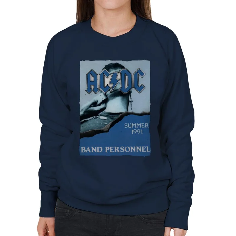 AC/DC Summer 1991 Band Personnel Women's Sweatshirt