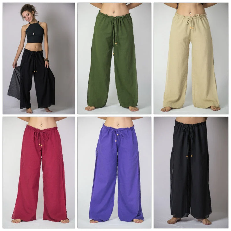 Assorted set of 10 Thailand Women's Harem Double Layers Palazzo Pants High-Waist Yoga Pants Assorted set of 10 Thailand Women's Harem Double Layers Palazzo Pants High-Waist Yoga Pants