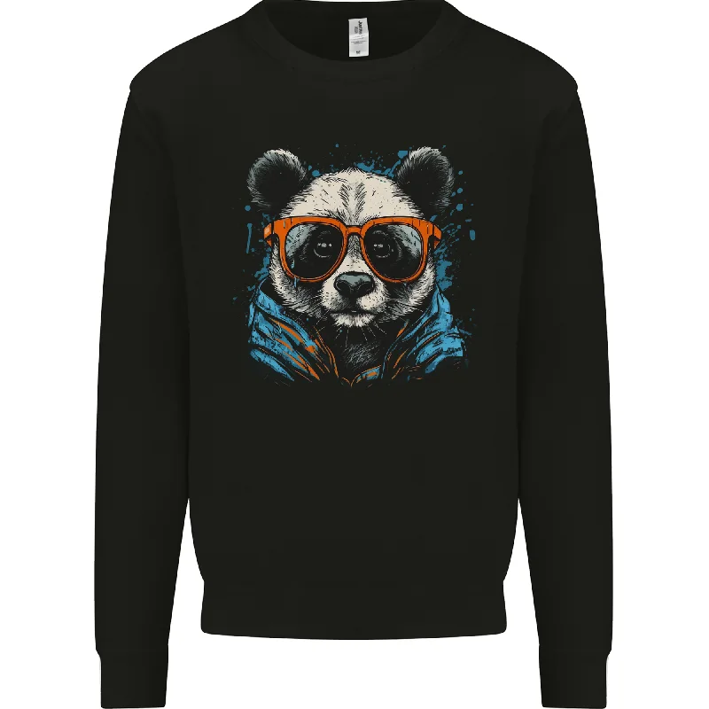 A Cool Panda Wearing Glasses Mens Sweatshirt Jumper