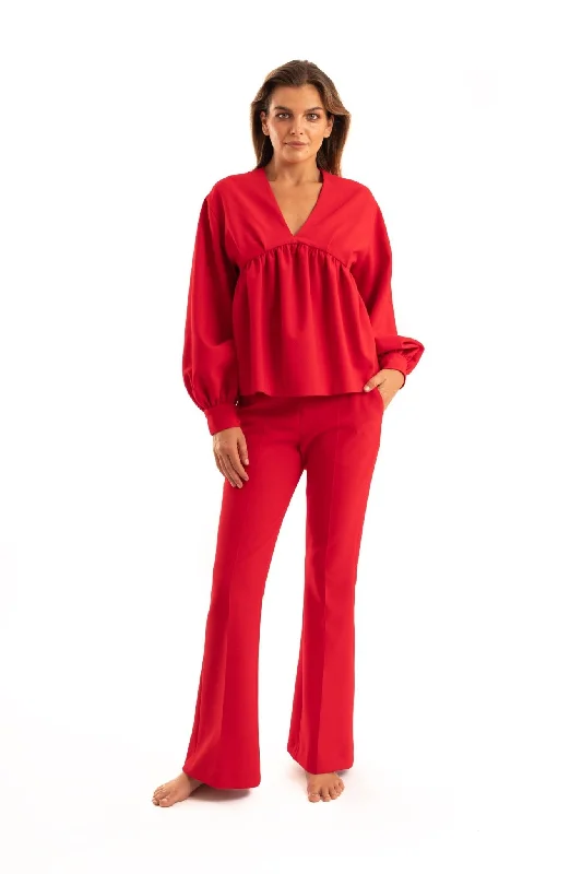 Red Balone Blouse - NOPIN