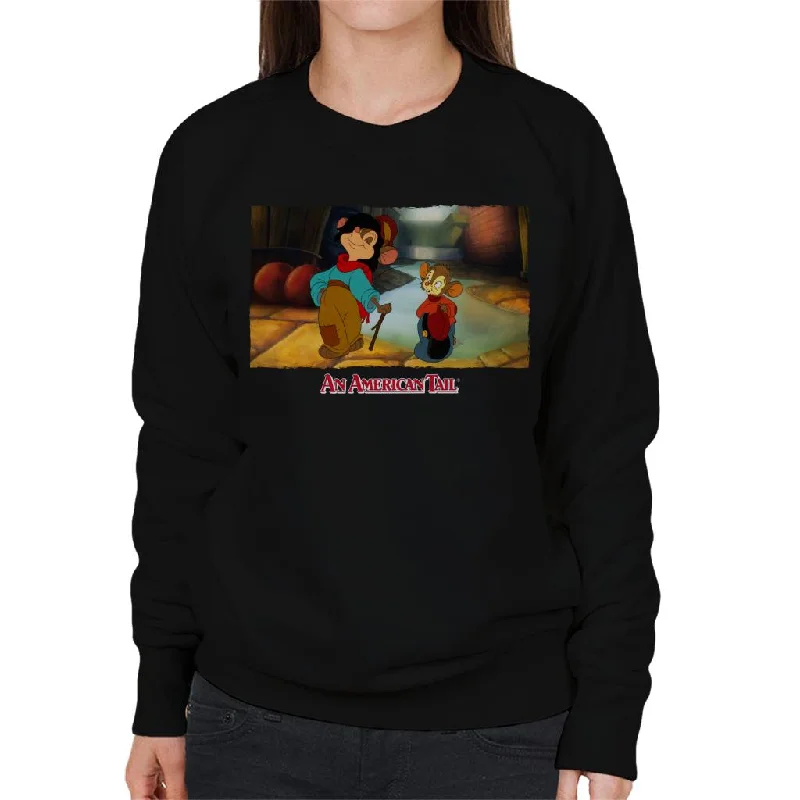 An American Tail Fieval And Tony Strolling Women's Sweatshirt