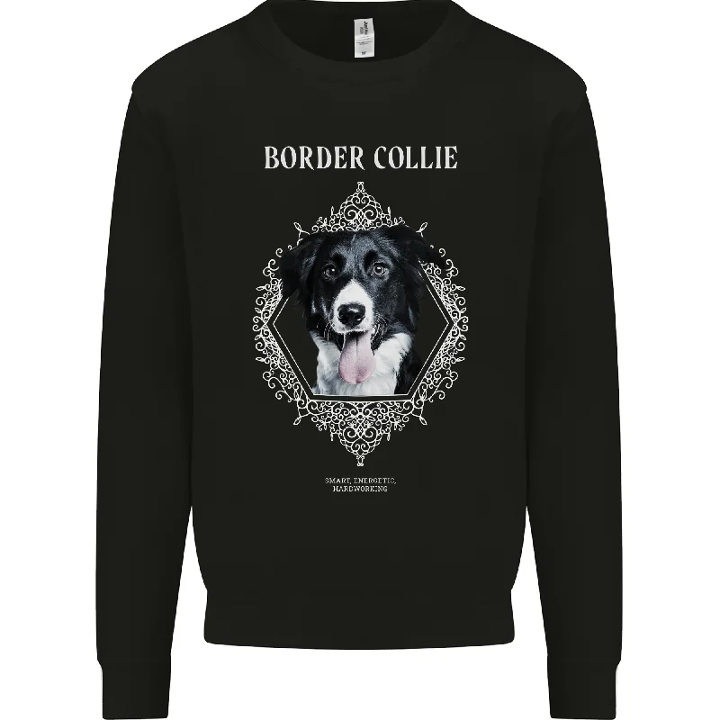 A Decorative Border Collie Mens Sweatshirt Jumper