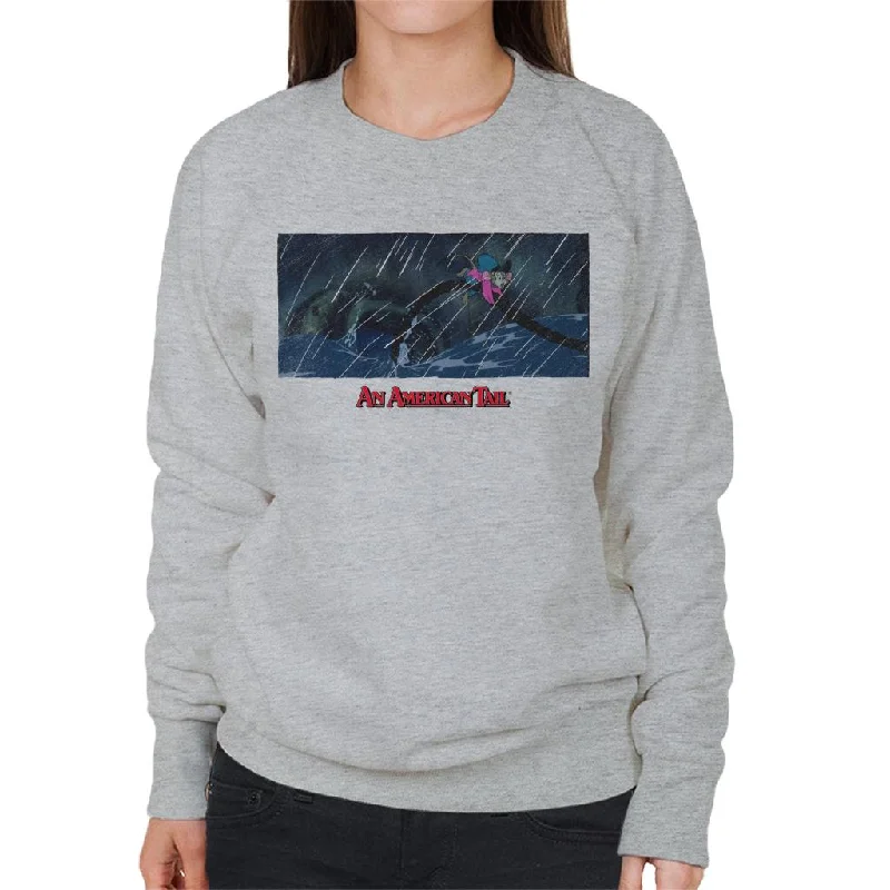 An American Tail Fievel Holding On Women's Sweatshirt