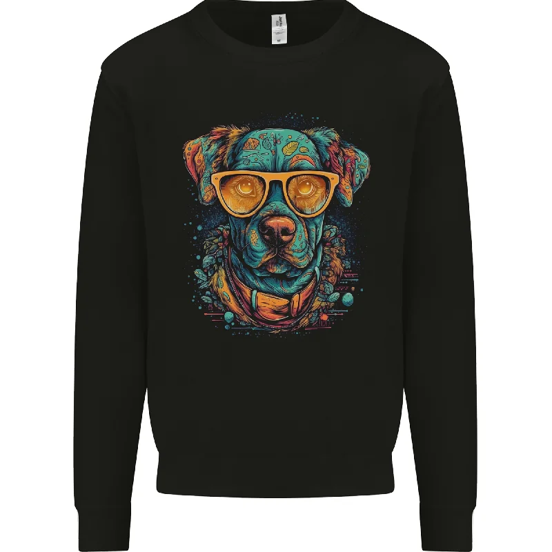 A Cool Dog With Glasses Mens Sweatshirt Jumper