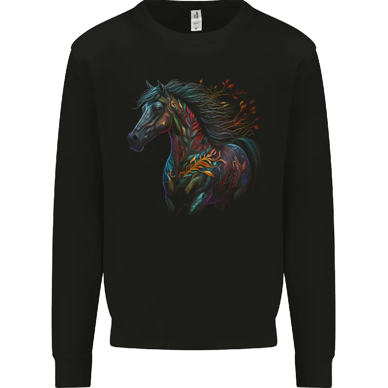 A Colourful Horse With Fantasy Markings Mens Sweatshirt Jumper