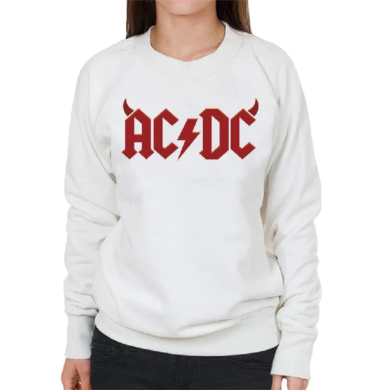 AC/DC Devil Horns Logo Women's Sweatshirt