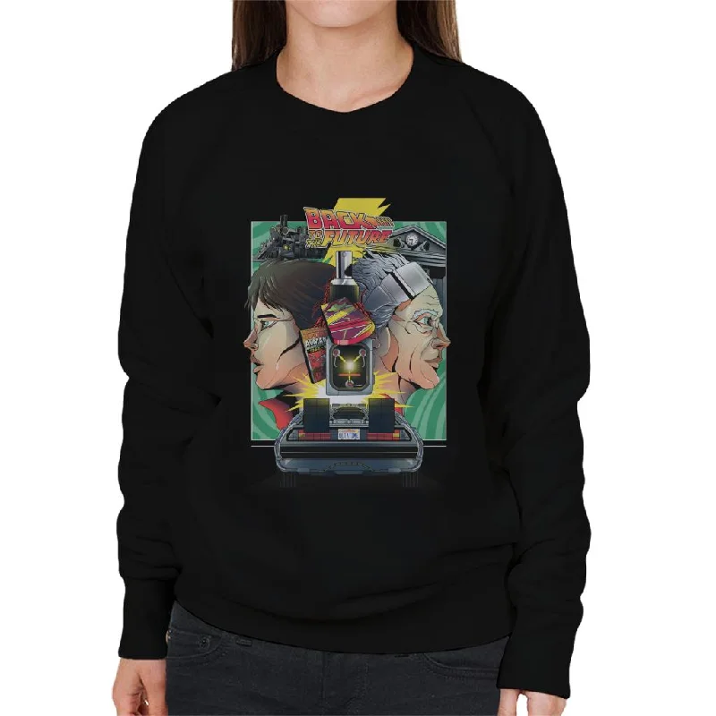 Back to the Future Doc Vs Marty Women's Sweatshirt