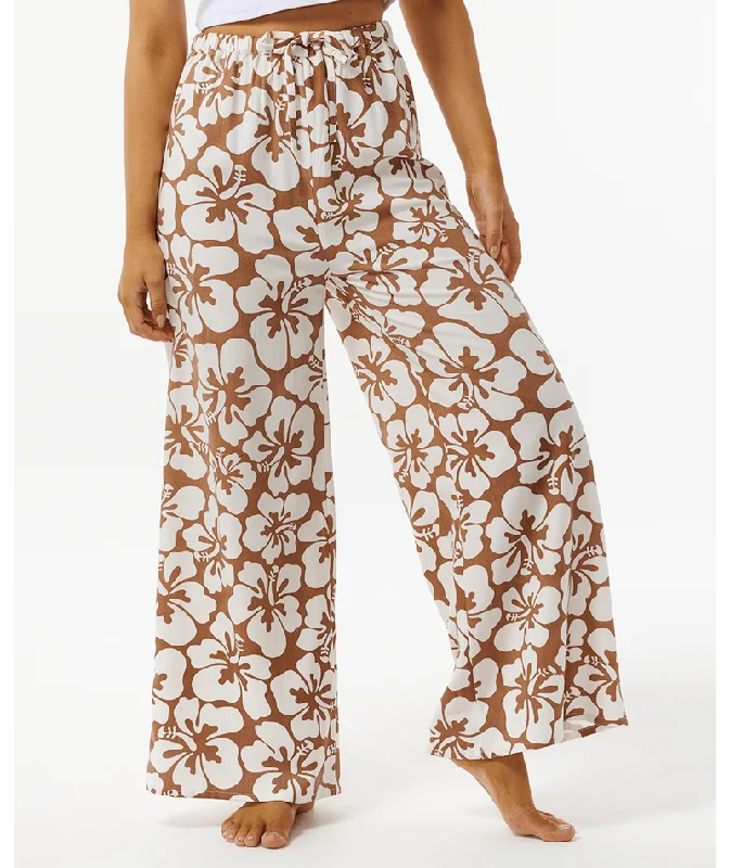 Rip Curl Hibiscus Heat Pants-Brown Casual Yoga Pants